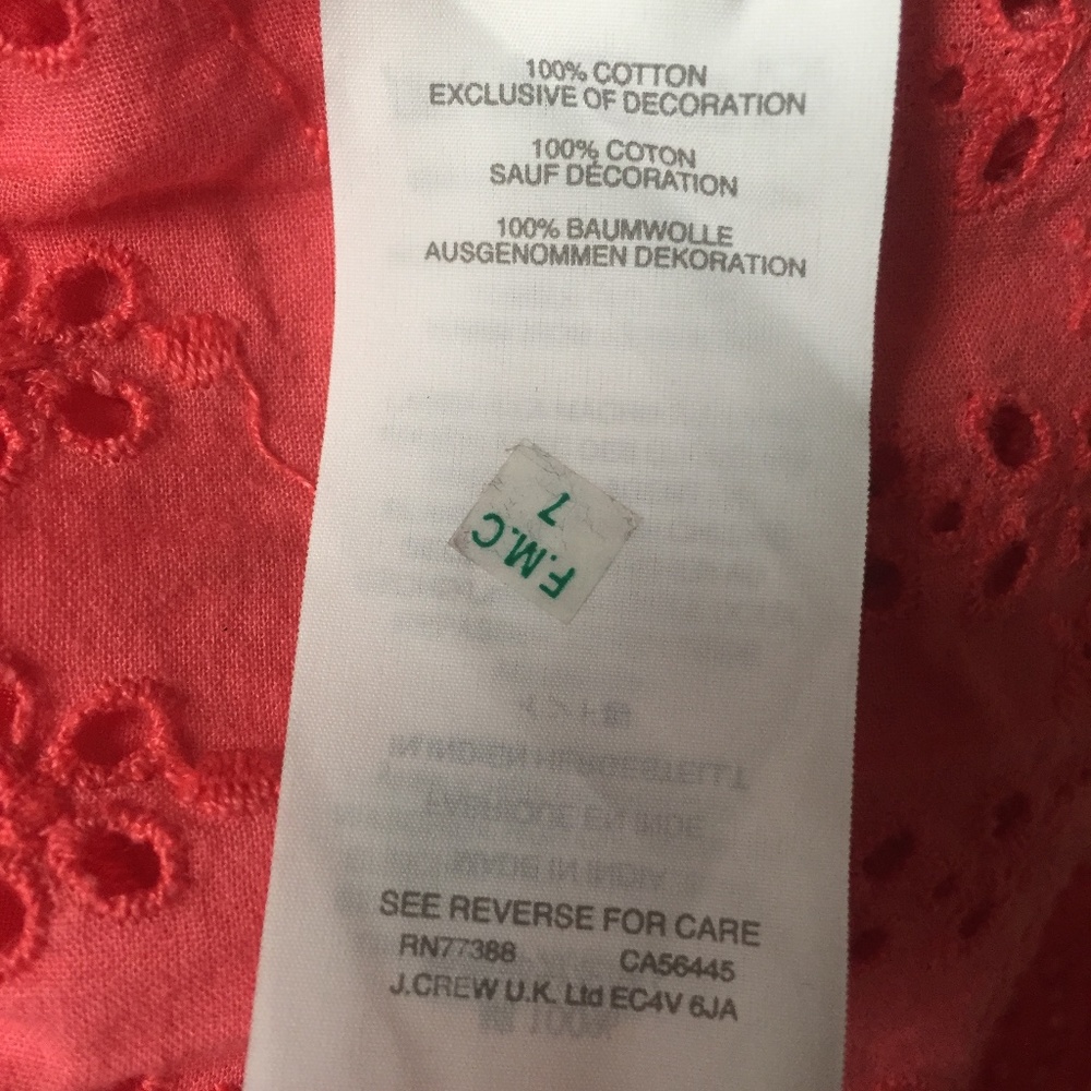 J.Crew eyelet dress with ruffled hem - Picture 5 of 5